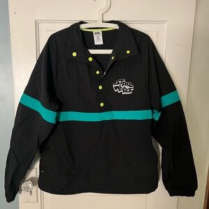 Star Wars Black and Neon floral Rebel Leader pullover windbreaker